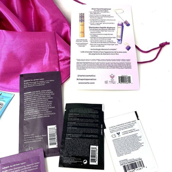 14 Piece Mixed Lot Cosmetics Skin Hair Care Satin Bag - Picture 5 of 6